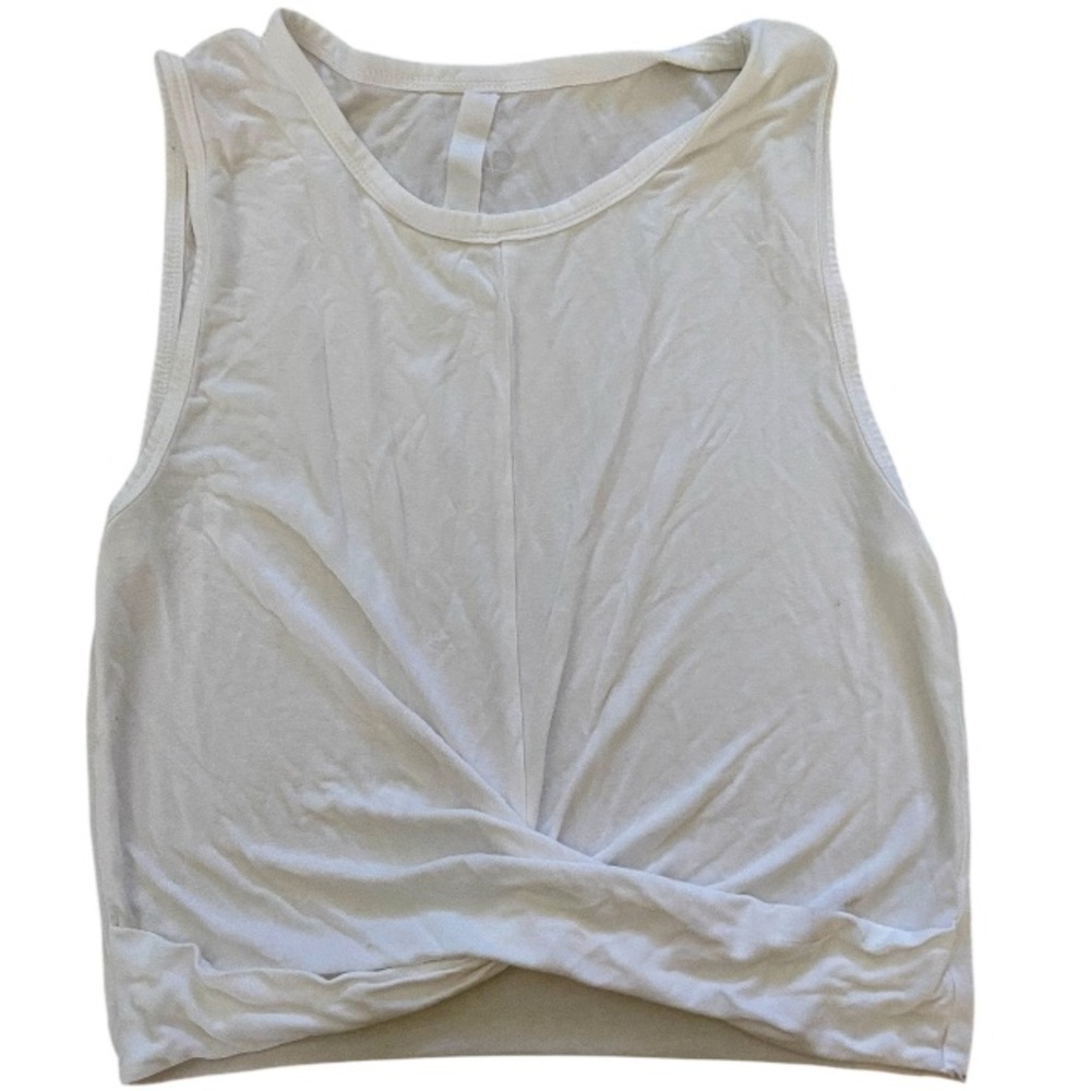 ALO Yoga Cover Twisted front Women's White tank size S, missing tag